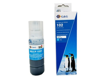 Compatible Epson 102 Ecotank Cyan Ink Bottle C13T03R240 - UNBOXED