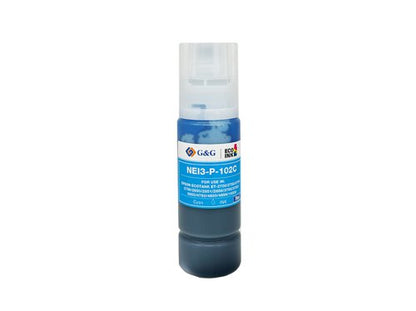 Compatible Epson 102 Ecotank Cyan Ink Bottle C13T03R240 - UNBOXED