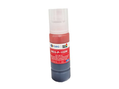 Compatible Epson 102 Ecotank Magenta Ink Bottle C13T03R340 - UNBOXED