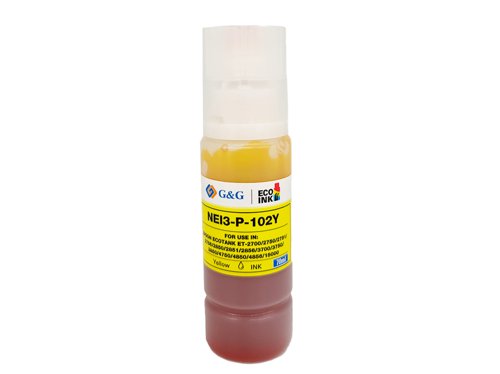 Compatible Epson 102 Ecotank Yellow Ink Bottle C13T03R440 - UNBOXED