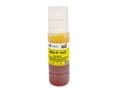 Compatible Epson 102 Ecotank Yellow Ink Bottle C13T03R440 - UNBOXED