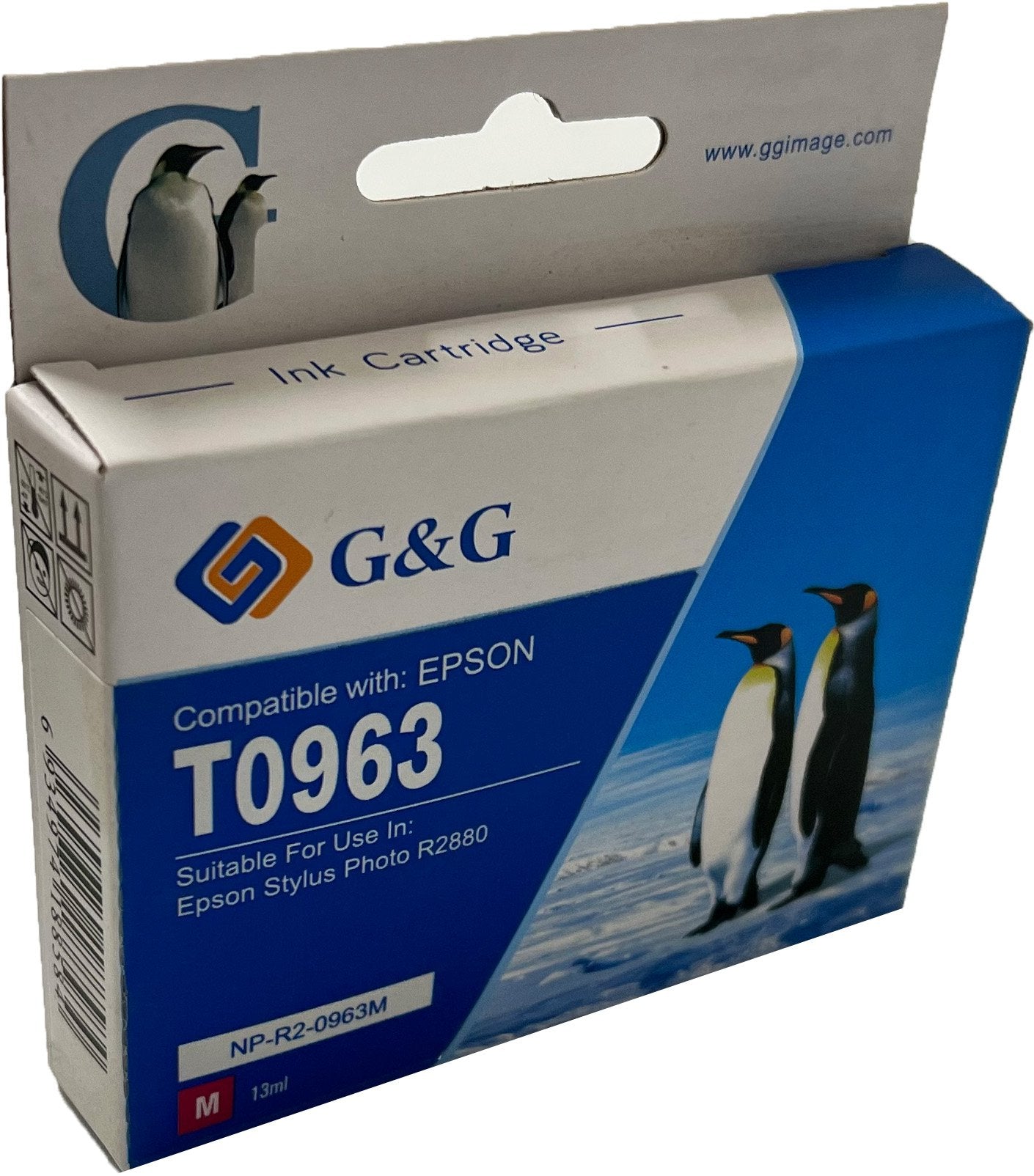 Compatible Epson G+G T0962 Cyan Ink Ctg C13T09624010