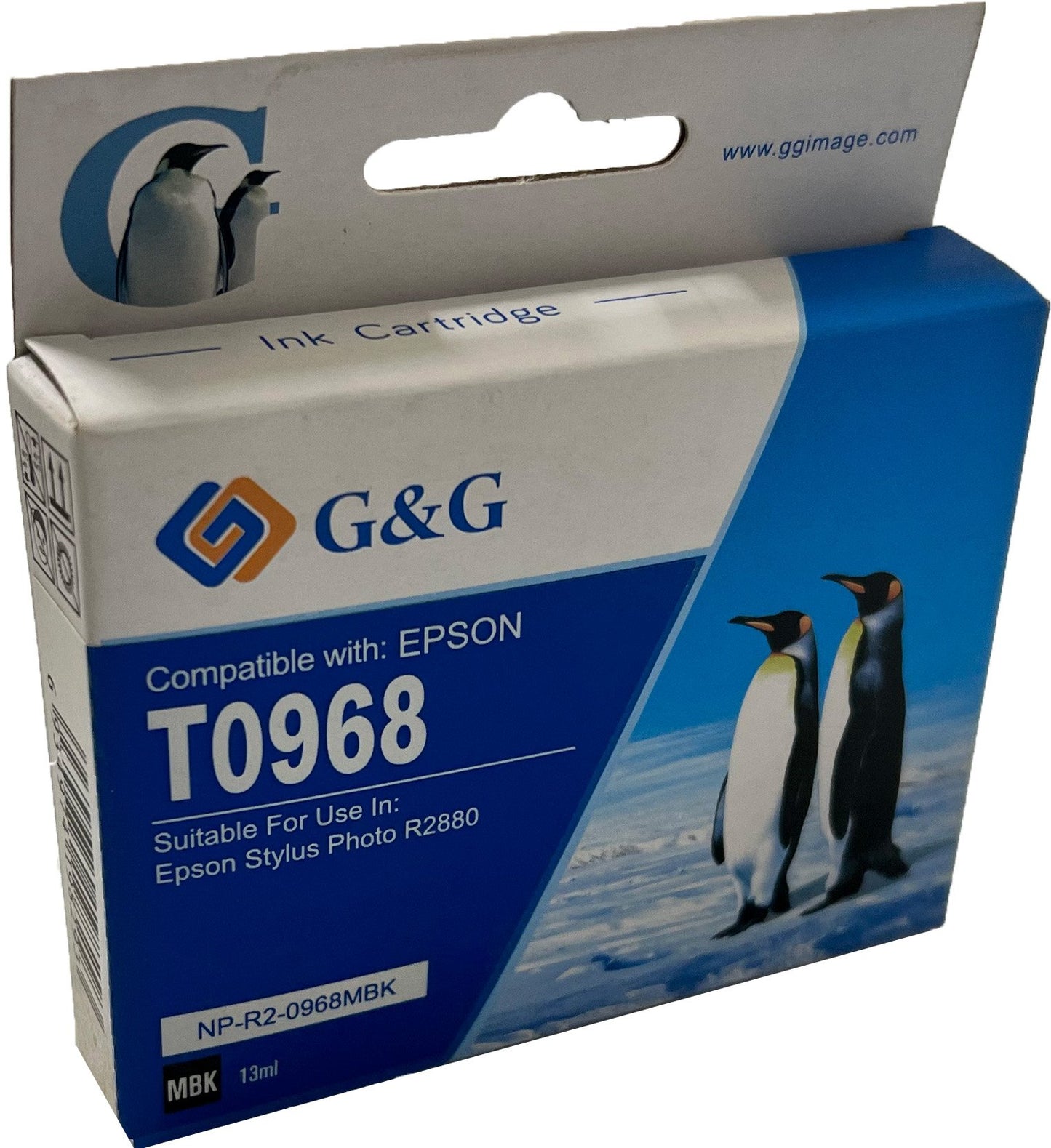 Compatible Epson G+G T0967 Light Black Ink Ctg C13T09674010