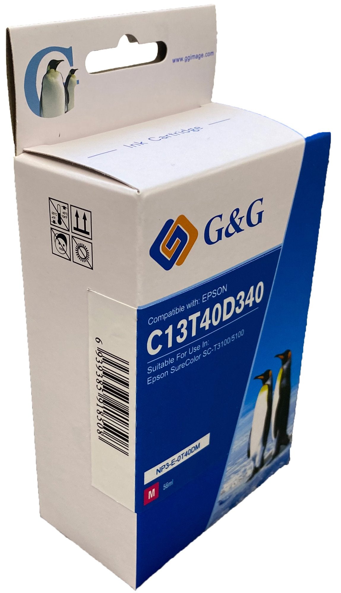 Compatible Epson G+G T40D2 Cyan Wide Format Ink Ctg C13T40D240