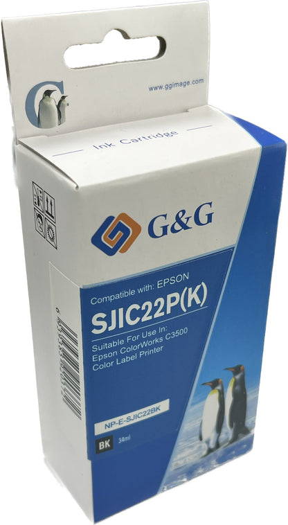 Compatible Epson G+G SJIC22BK C33S020577 Black Inkjet