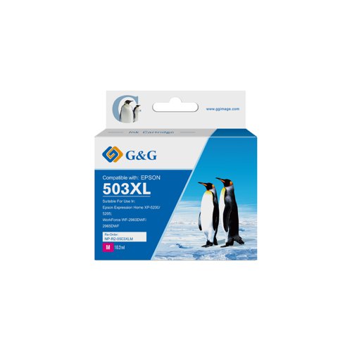 Compatible Epson G+G 503XL Hi Cap Magenta Ink Cartridge C13T09R34010