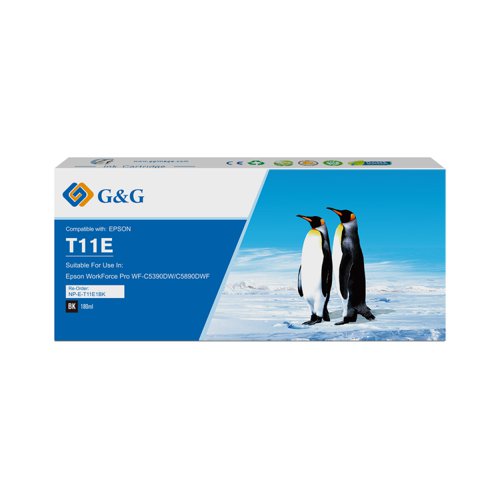 Compatible Epson G+G T11 C13T11E140 Extra, C13T11D140 High Capacity Black Ink Cartridge