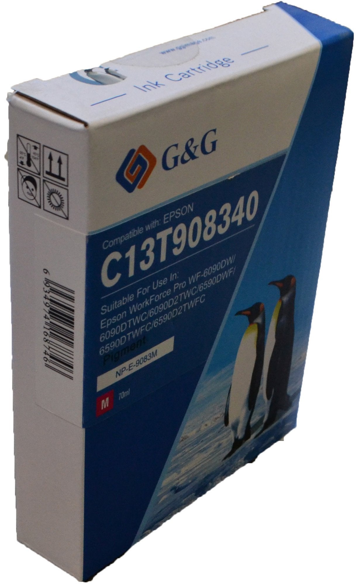 Compatible Epson G+G T9082 High Capacity Cyan Ink Ctg C13T908240