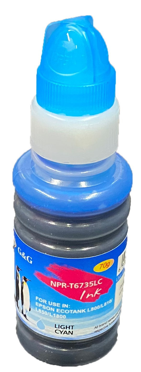 Compatible Epson  C13T67354A Light Cyan Ink Bottle