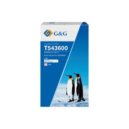 Compatible Epson G+G T543600 Light Magenta Pigment Ink Cartridge C13T543600