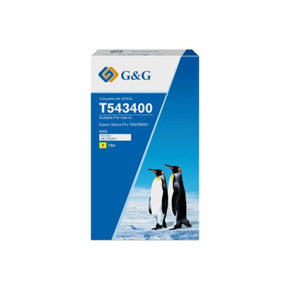 Compatible Epson G+G T543400 Yellow Dye Ink Cartridge C13T543400