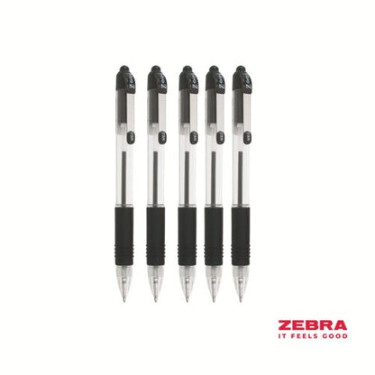 Zebra Z-Grip Retractable Ballpoint Pen Black Ink Pack of 12, Pack of 50