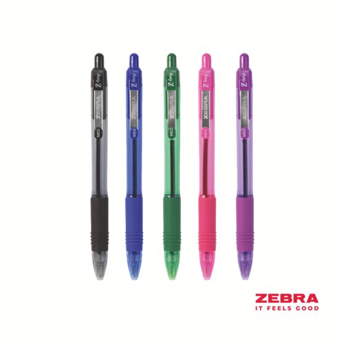 Zebra Z-Grip Retractable Ballpoint Pen Assorted Ink Pack of 50