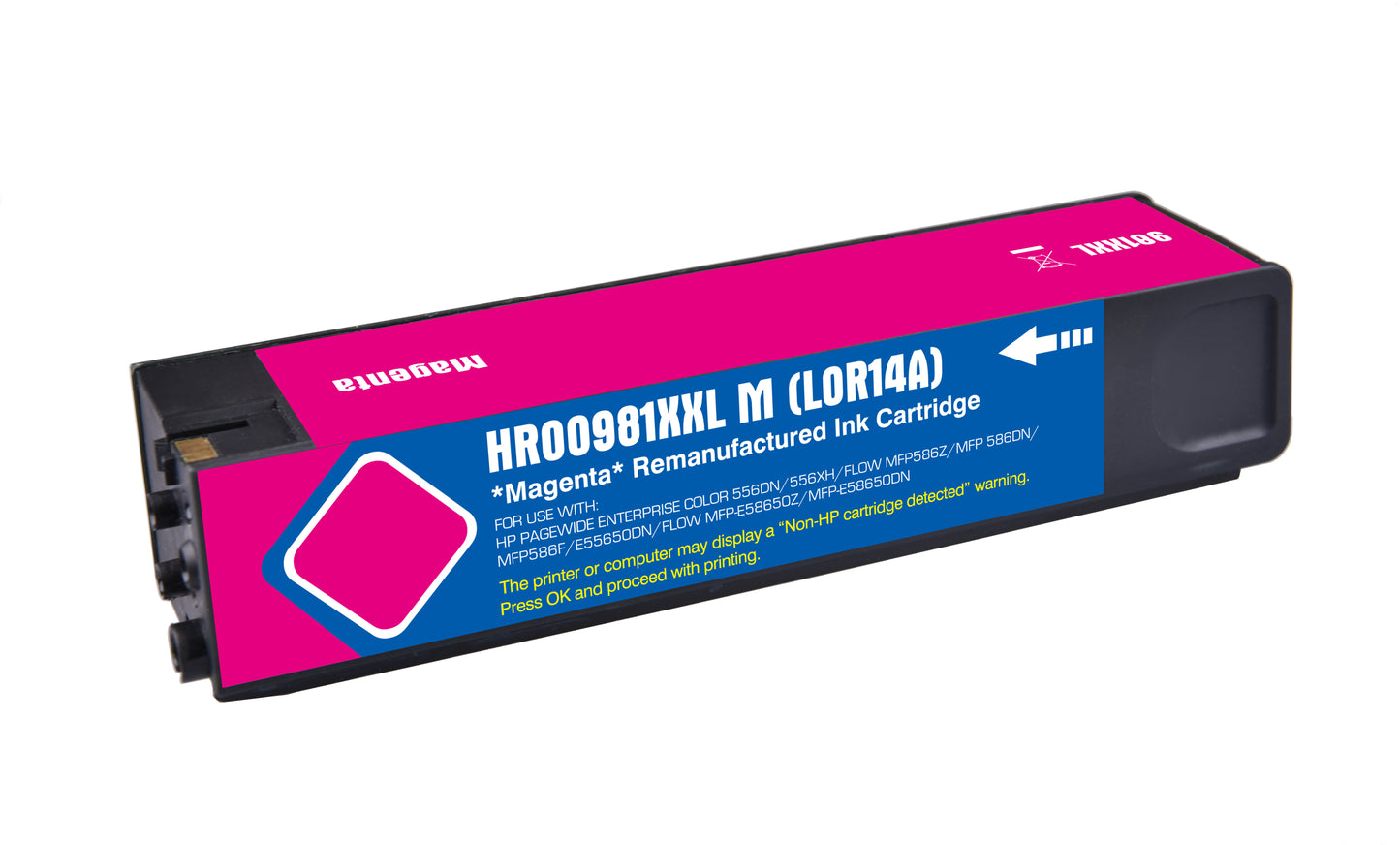 Remanufactured HP G+G 981Y Extra Hi Cap Cyan Ink Ctg L0R13A HP 981Y