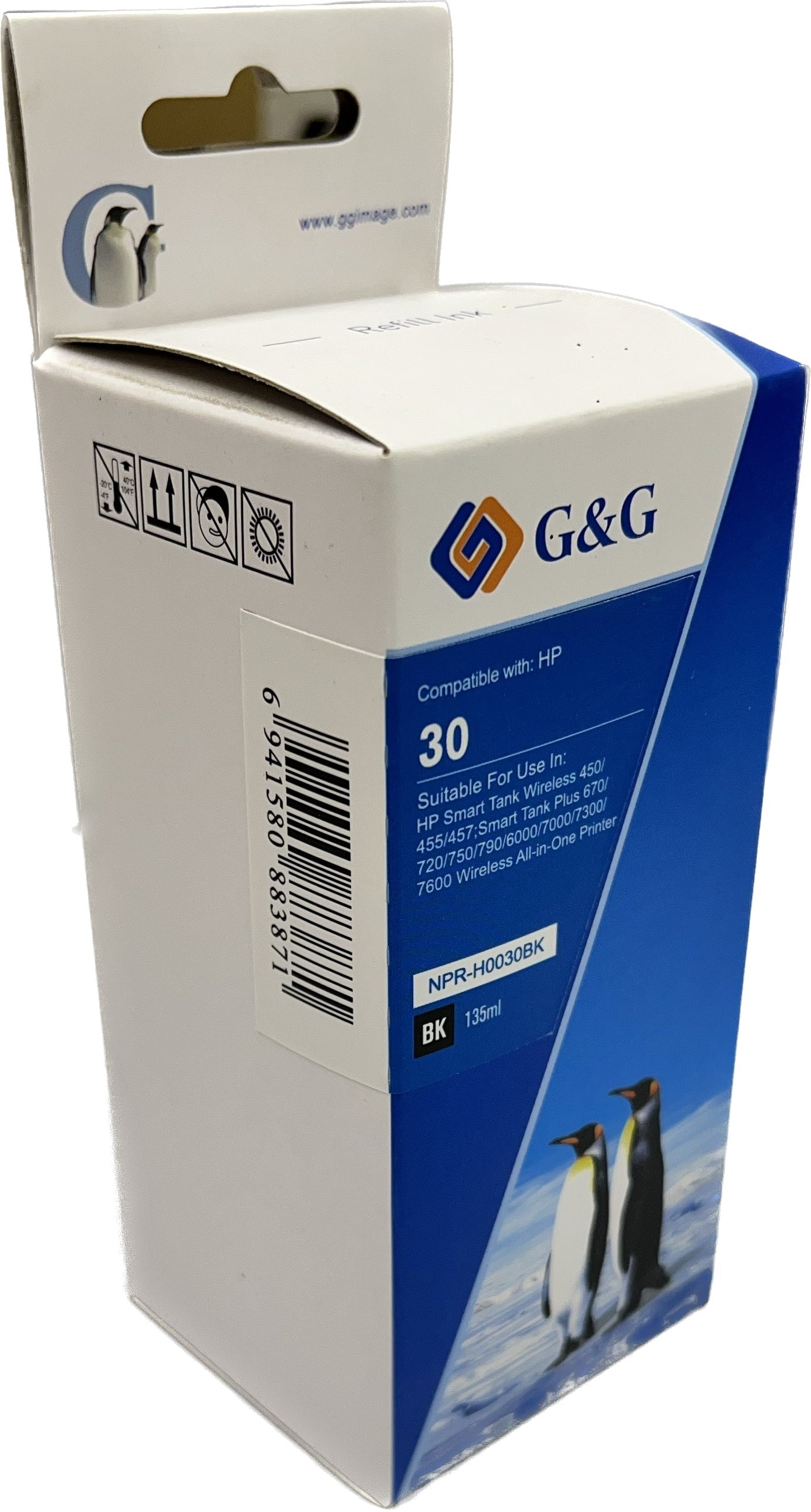 Compatible HP G+G 1VU29AE 30 Black Ink Bottle
