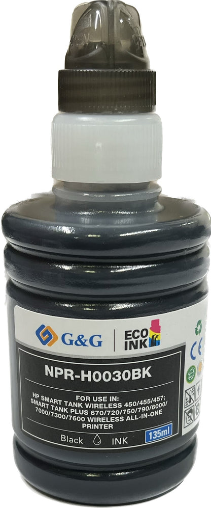 Compatible HP G+G 1VU29AE 30 Black Ink Bottle