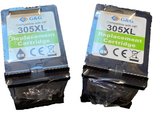 Remanufactured HP G+G 3YM62AE Hi Cap Eco Saver Black Ink Cartridge 305XL (1 Printhead + 3 Tanks) - Cannot use in "e" suffix printers WHILE STOCK LASTS
