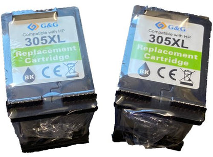 Remanufactured HP G+G 3YM62AE Hi Cap Eco Saver Black Ink Cartridge 305XL (1 Printhead + 3 Tanks) - Cannot use in "e" suffix printers WHILE STOCK LASTS