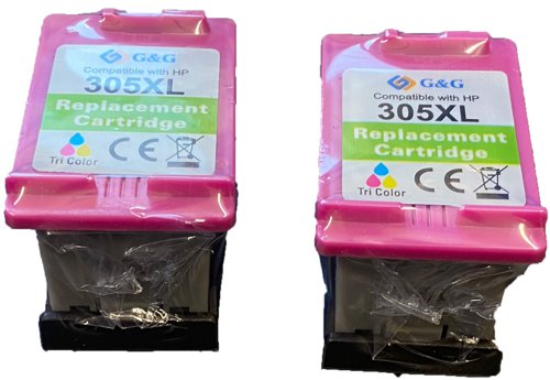 Remanufactured HP G+G 3YM63AE Hi Cap Eco Saver Tri Colour Ink Cartridge 305XL (1 Printhead + 3 Tanks) - Cannot use in "e" suffix printers WHILE STOCK LASTS