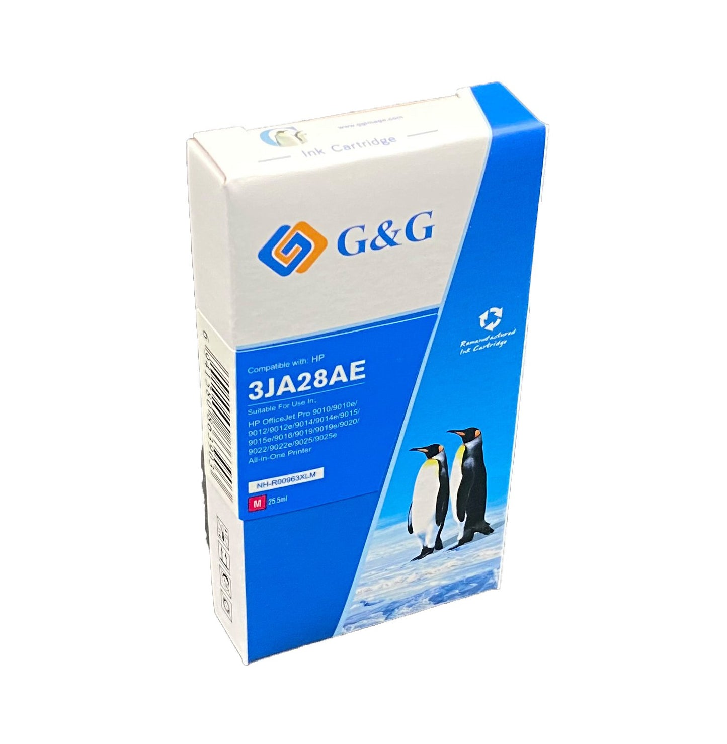 Remanufactured HP G+G 3JA27AE 963XL Cyan Ink Ctg - Ink Level Shown