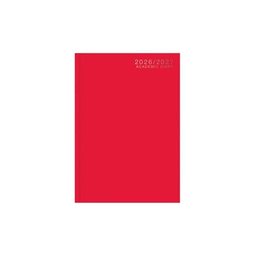 Academic Diary A5 WTV Casebound 25-26 Red - WHILE STOCK LASTS