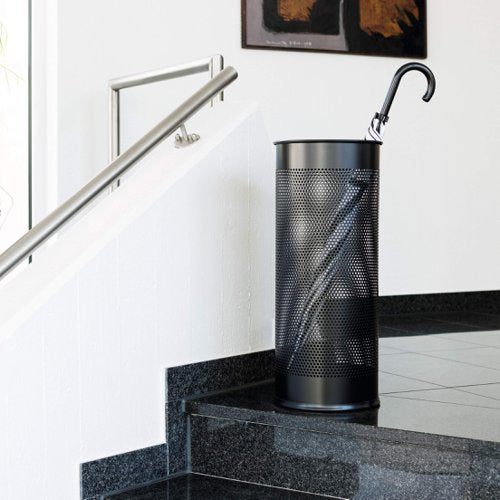 Durable Metal Umbrella Stand Black