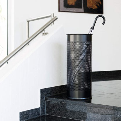 Durable Metal Umbrella Stand Black