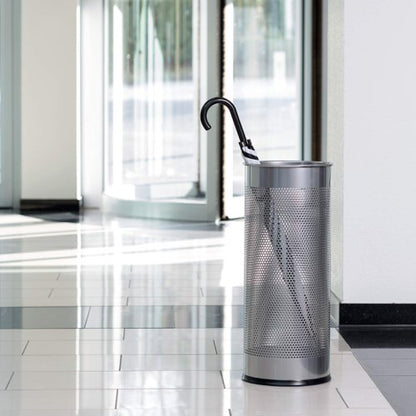 Durable Metal Umbrella Stand Silver