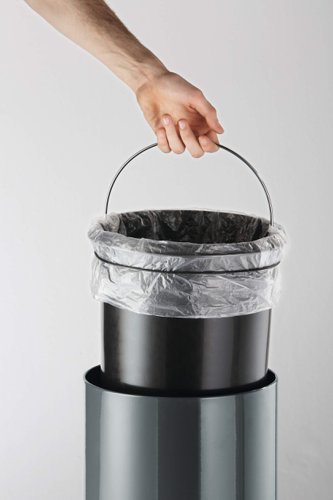 Durable Pedal Bin Round 5L, 12L, 20L Charcoal