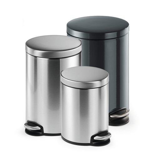 Durable Pedal Bin Round 5L, 12L, 20L Charcoal