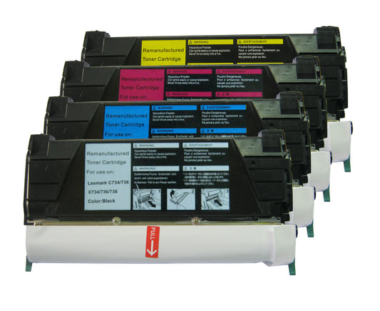 Remanufactured Lexmark C734 Cyan Toner C734A2CG