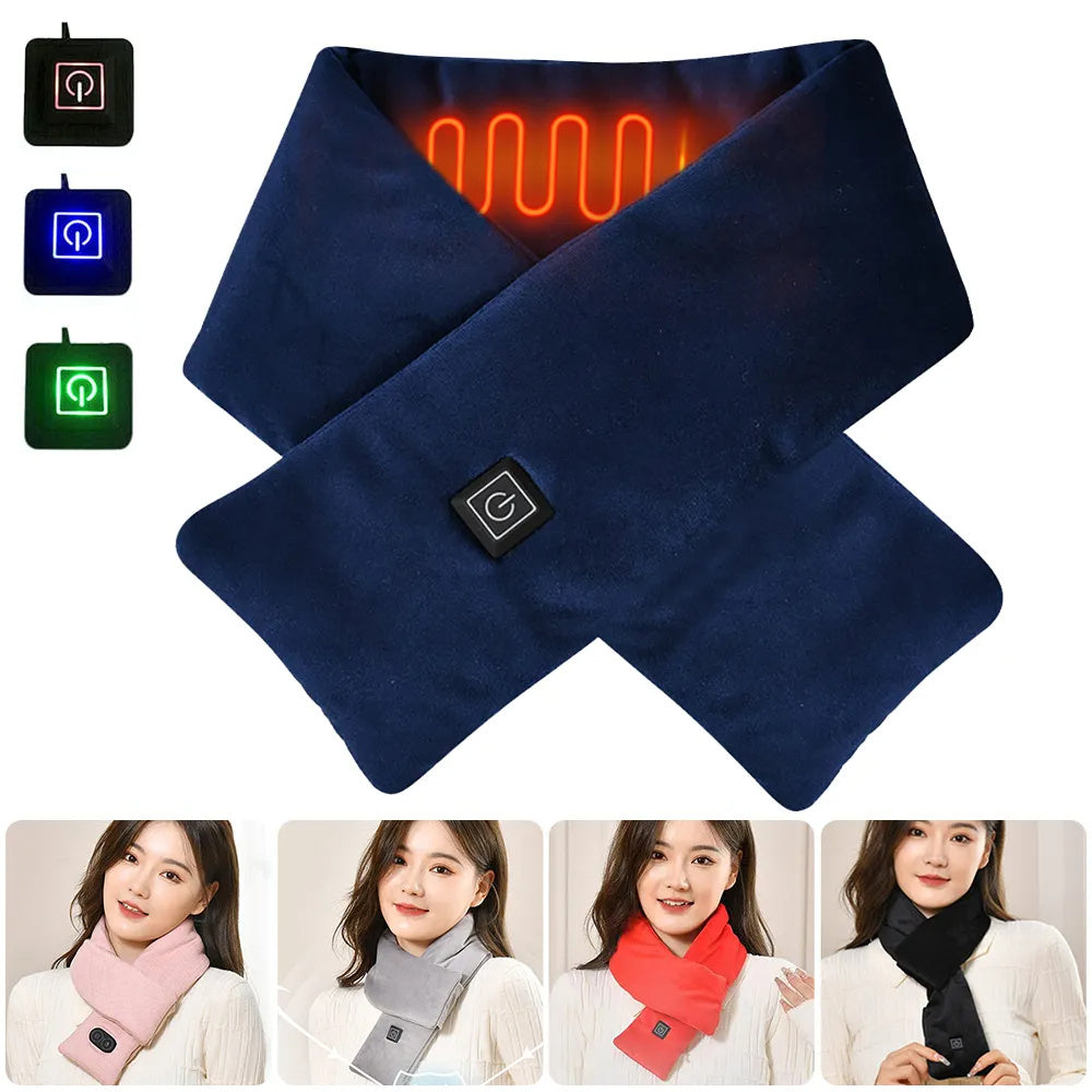 USB Heated Scarf Temperature Scarf 3 Gears Adjustable.