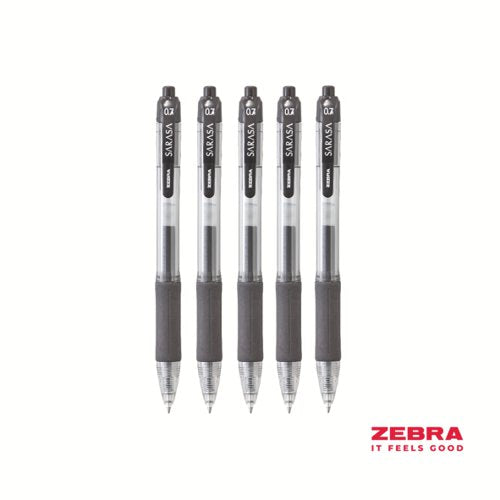 Zebra SARASA Gel Retractable Rollerball 0.7mm Pen Black, Blue Ink Pack 36
