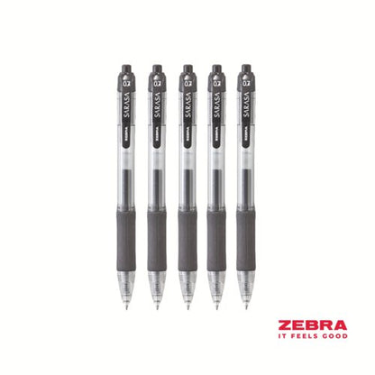 Zebra SARASA Gel Retractable Rollerball 0.7mm Pen Black, Blue Ink Pack 36