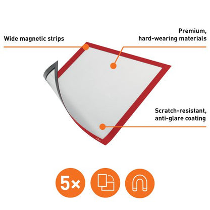 Durable DURAFRAME Magnetic A4 Black, A3 Black, A3 Red, A3 Silver, A4 Red, A4 Yellow, A4 Green, A4 Orange, A4 Silver, A5 Black, A5 Silver, A6 Black, A6 Silver (5)
