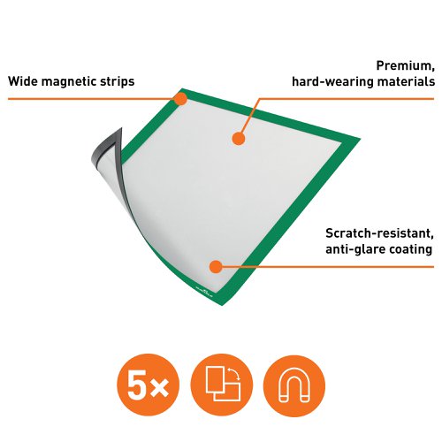 Durable DURAFRAME Magnetic A4 Black, A3 Black, A3 Red, A3 Silver, A4 Red, A4 Yellow, A4 Green, A4 Orange, A4 Silver, A5 Black, A5 Silver, A6 Black, A6 Silver (5)
