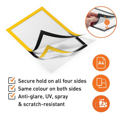 Durable DURAFRAME Adhesive A6 Black (2, A6 Silver (2, A5 Black (2, A5 Silver (2, A4 Black (2, A4 White (2, A4 Red (2, A4 Yellow (2, A4 Green (2, A4 Orange (2, A4 Silver (2, A4 Gold (2, A3 Black (2, A3 Red (2, A3 Green (2, A3 Blue (2, A3 Silver (2, A4 Black (10, A4 Silver (10, A3 Black (6, A3 Red (6, A3 Blue (6, A3 Silver (6)