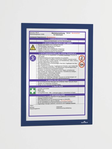 Durable DURAFRAME Adhesive A4 Dark Blue (2, 10)