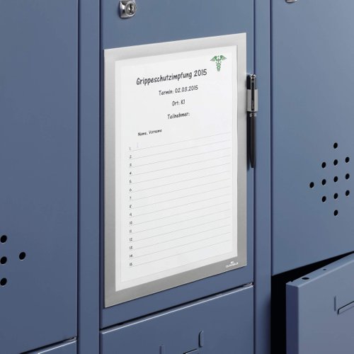 Durable DURAFRAME Magnetic Note Silver