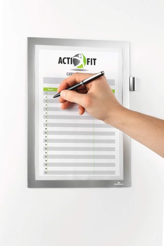 Durable DURAFRAME Adhesive Note Silver
