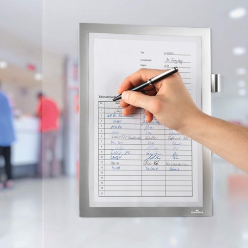 Durable DURAFRAME Adhesive Note Silver