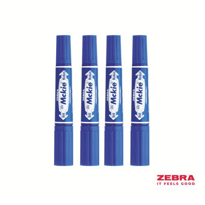 Zebra HI Mckie Bold Double Ended Black, Blue, Red Ink Permanent Marker - Pack of 10