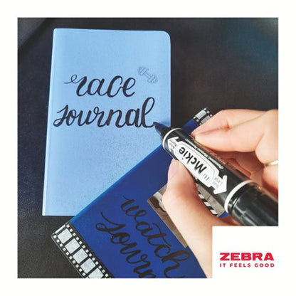 Zebra HI Mckie Bold Double Ended Black, Blue, Red Ink Permanent Marker - Pack of 10