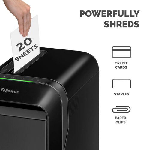 Powershred 225mi, LX211 Black, LX221 Black Shredder (Micro Cut) 230V EU/UK