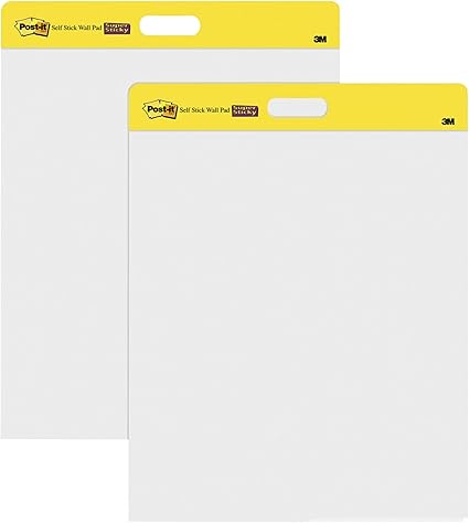 Post-it - Post-it Super Sticky Self Stick Meeting Chart 559P-3, White, 63.5 cm x 76.2 cm, Promo Pack, 2 + 1 FREE Pads/Pack, 100% PEFC SGSCH-PEFC-COC-110078