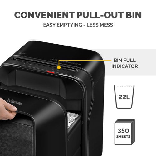 Powershred LX200 Black Shredder (Mini Cut) 230V UK