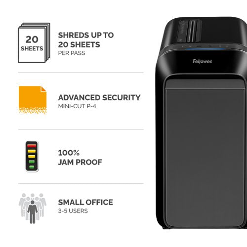 Powershred LX210, LX220 Black Shredder (Mini Cut) 230V EU/UK