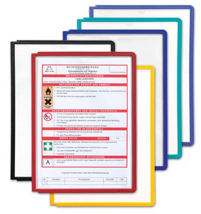 Durable SHERPA Display Panel A4 Black, Red, Yellow, Green, Blue, Orange (5)