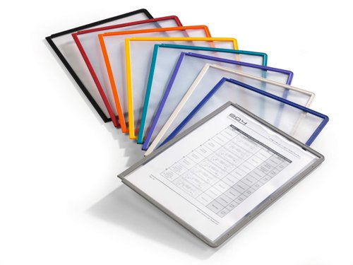 Durable SHERPA Display Panel A4 Black, Red, Yellow, Green, Blue, Orange (5)