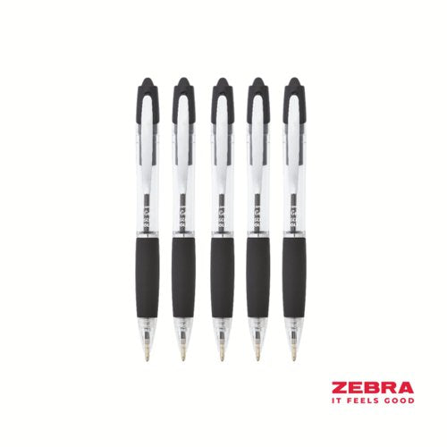 Zebra Z-Grip Max Retractable Ballpoint Pen Black, Blue Ink - Pack of 12